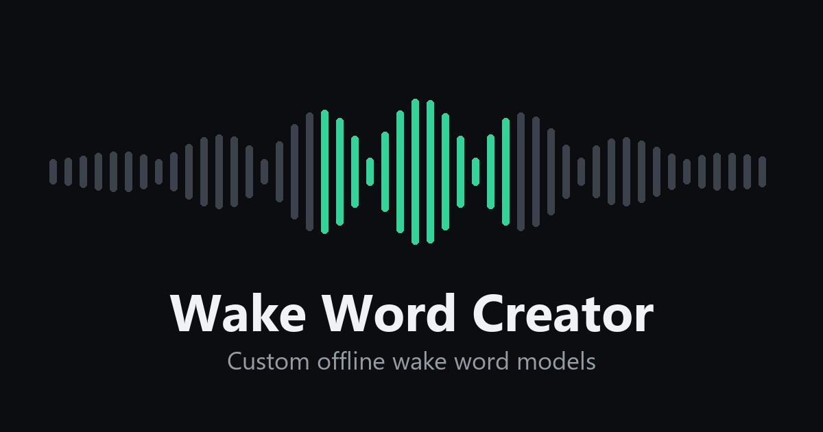 Wake Word Creator